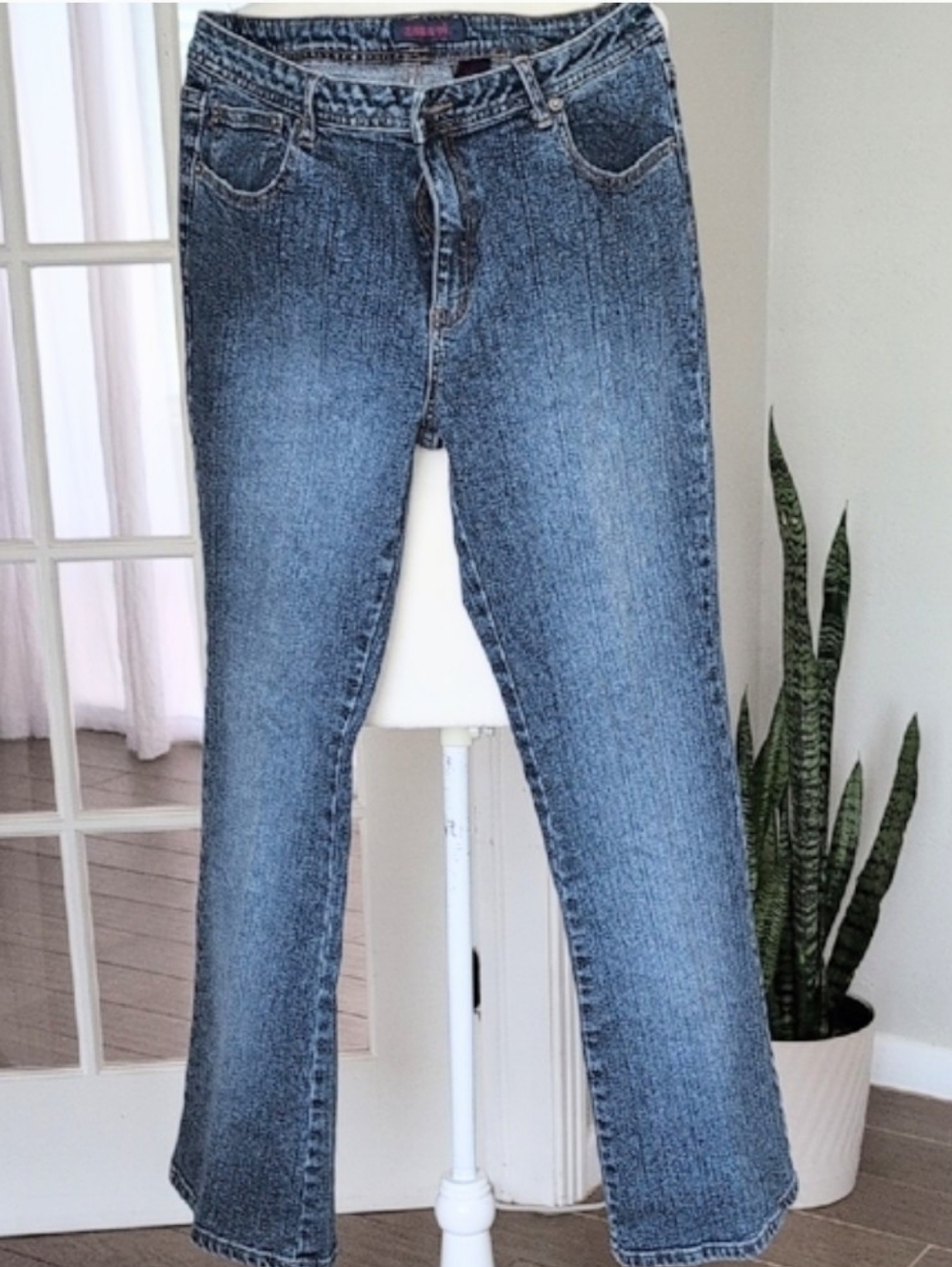 Vintage Y2K Zanadi Bootcut Blue Women's Jeans Size 15/16 - Picture 1 of 10